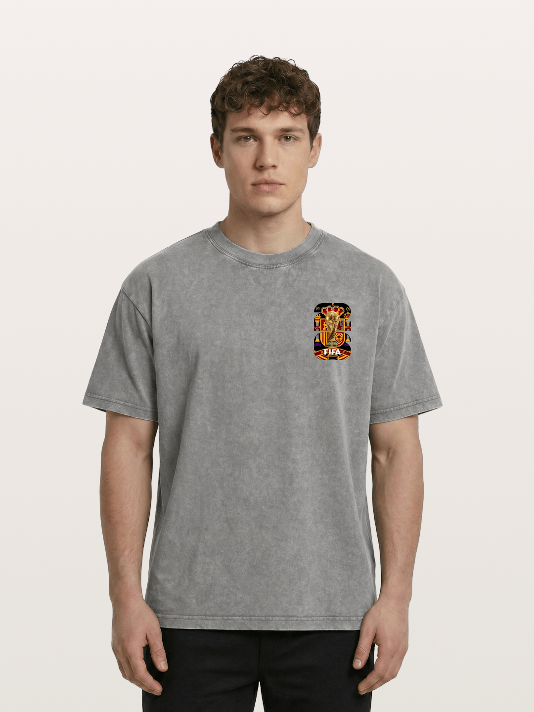 Spain World Cup Trophy Crest Washed T-shirt