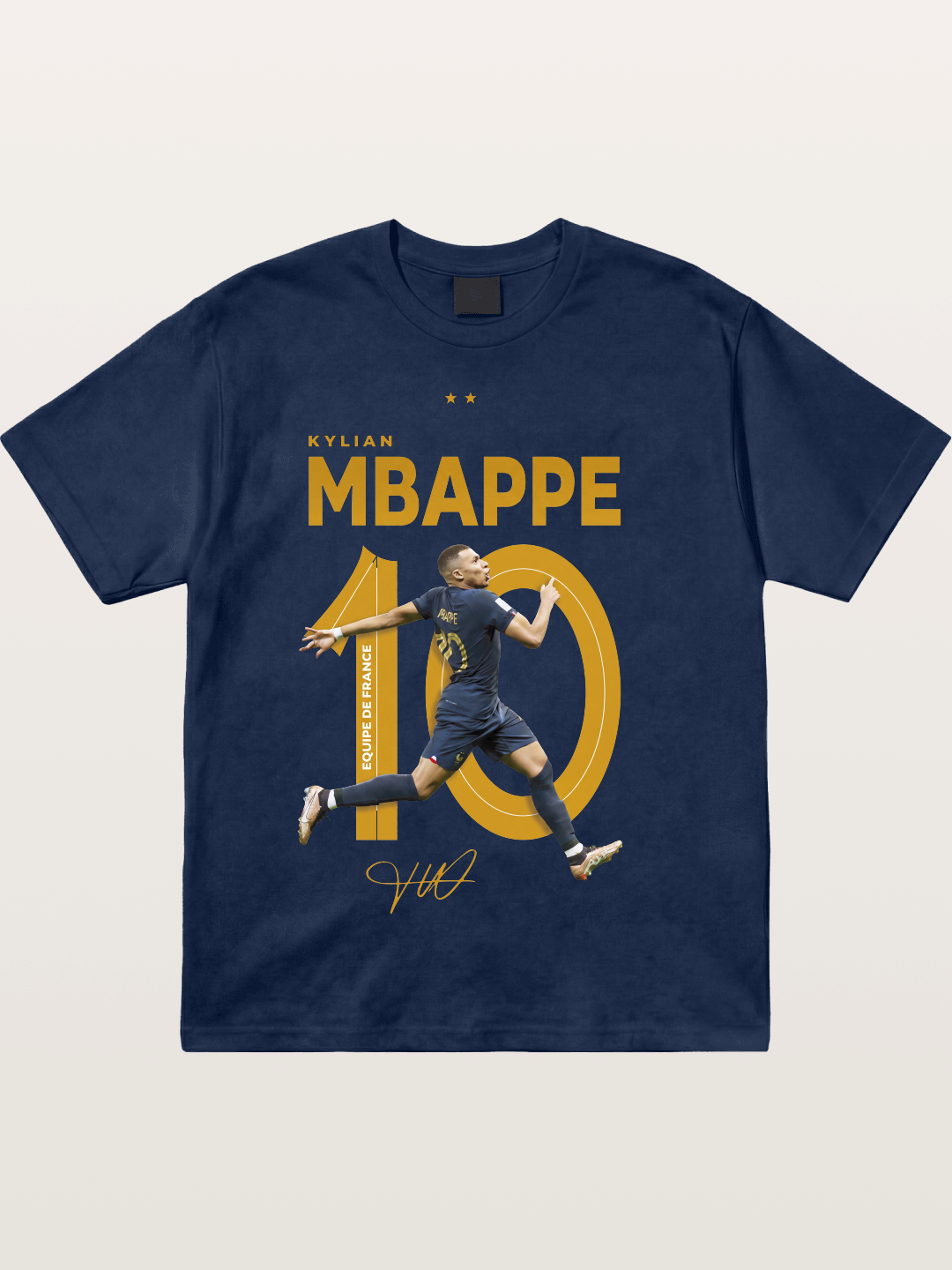 Mbappe France Number 10 Art Cotton T-shirt