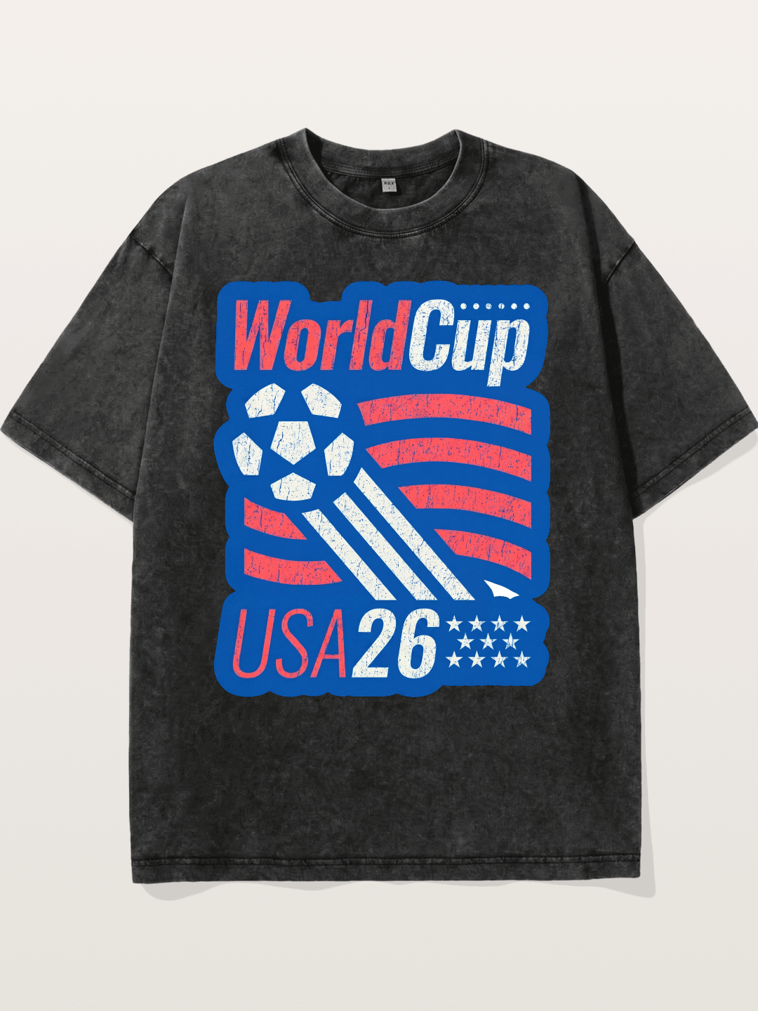 American Flag Soccer Ball WC 2026 Washed T-shirt