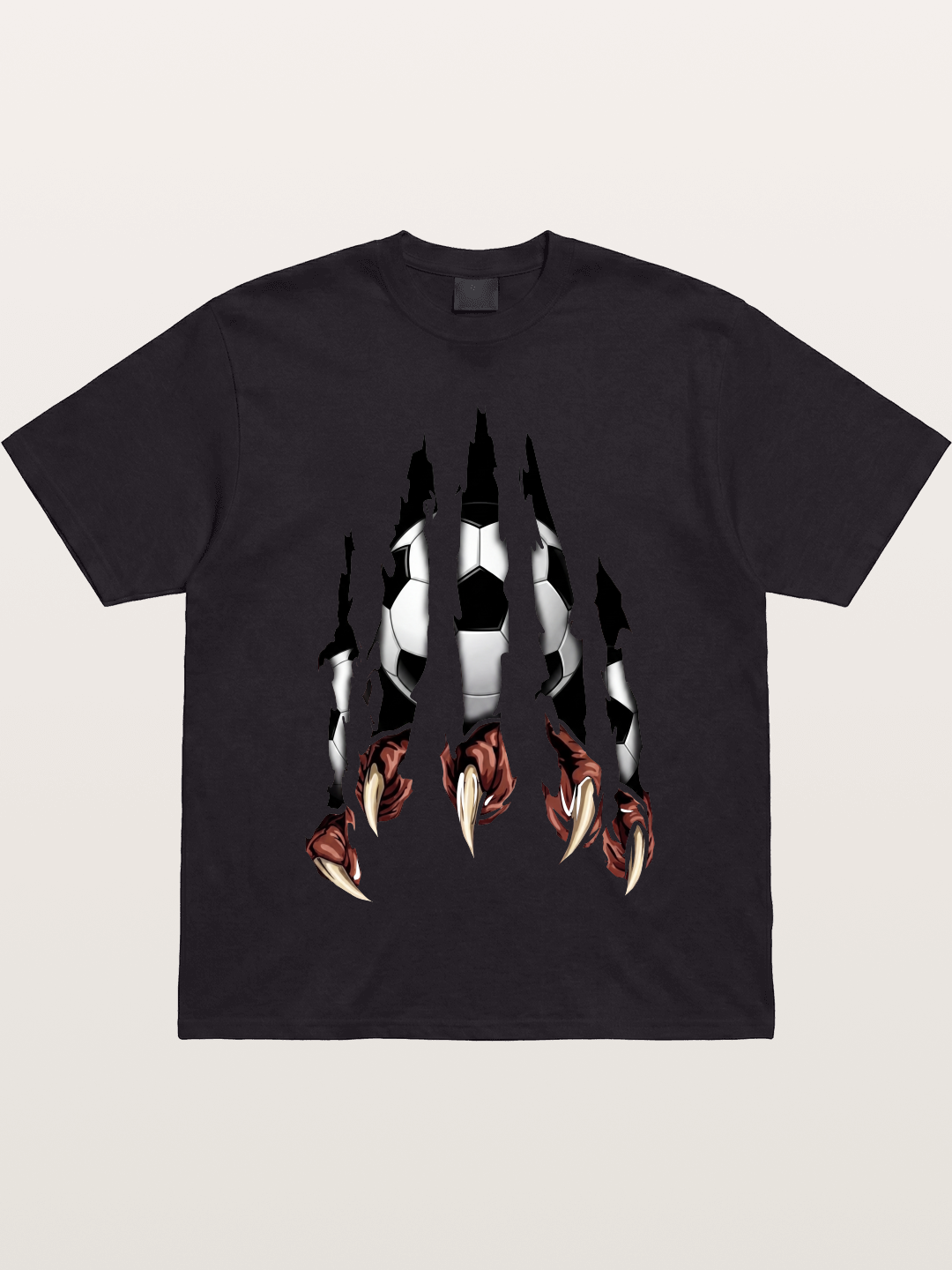 Claw Tear Soccer Reveal Print Gildan T-shirt
