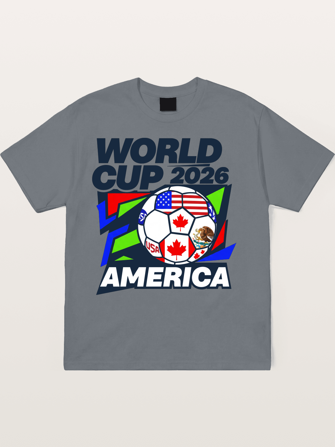World Cup 2026 America Geometric Cotton T-shirt