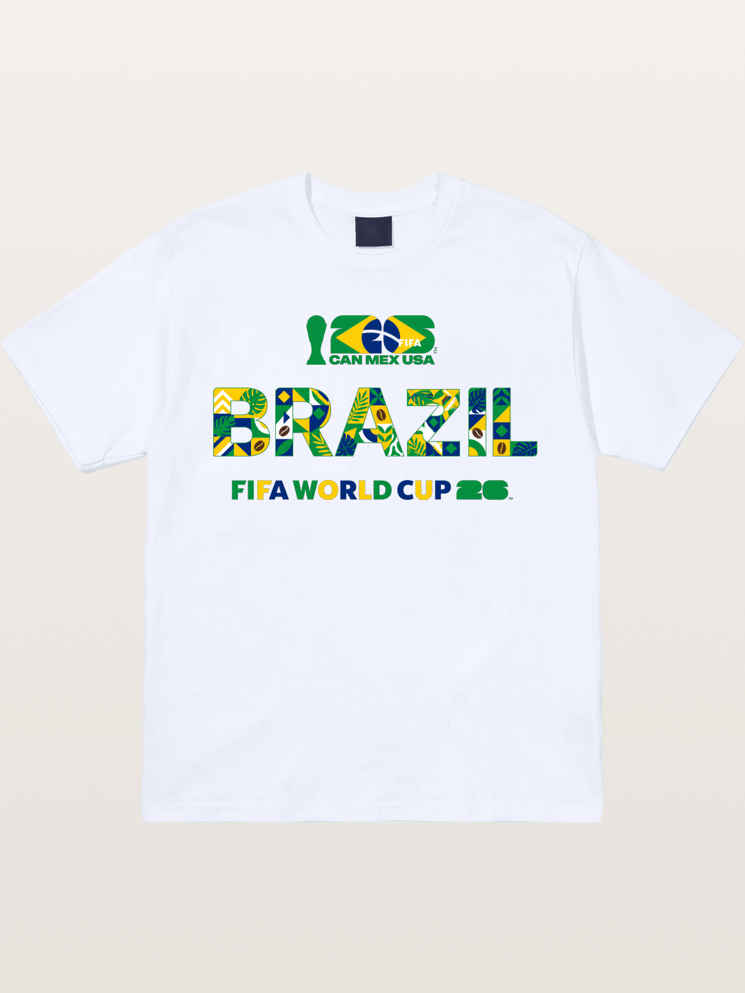 Brazil 2026 Floral Pattern Art Gildan T-shirt