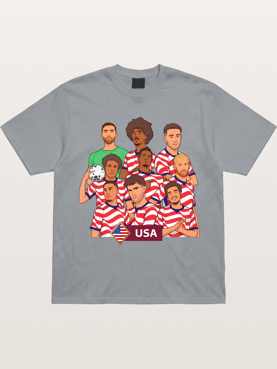 USMNT Cartoon Full Roster Gathering Gildan T-shirt