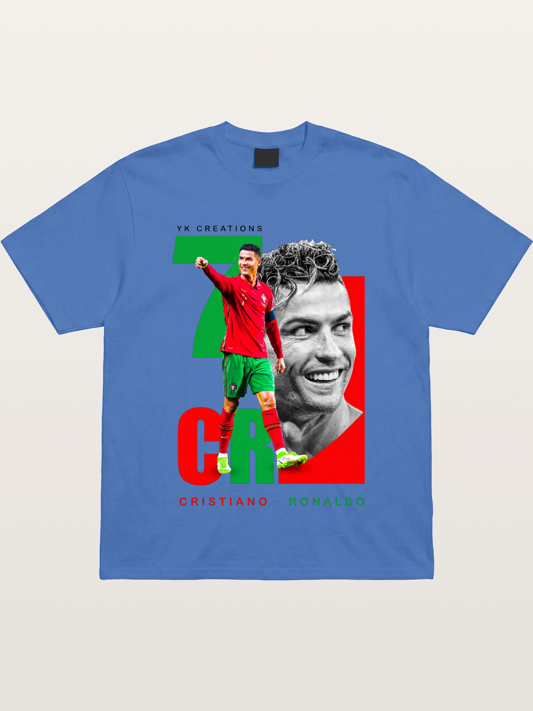 Ronaldo Portugal Colors Portrait Gildan T-shirt