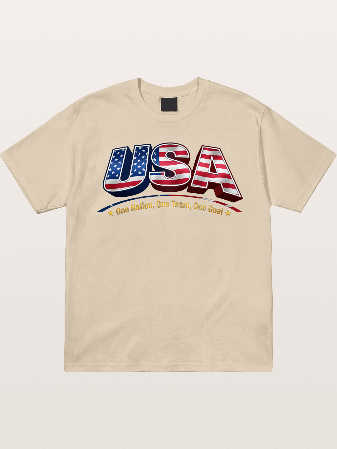 USA Flag 3D Letter World Cup Gildan T-shirt