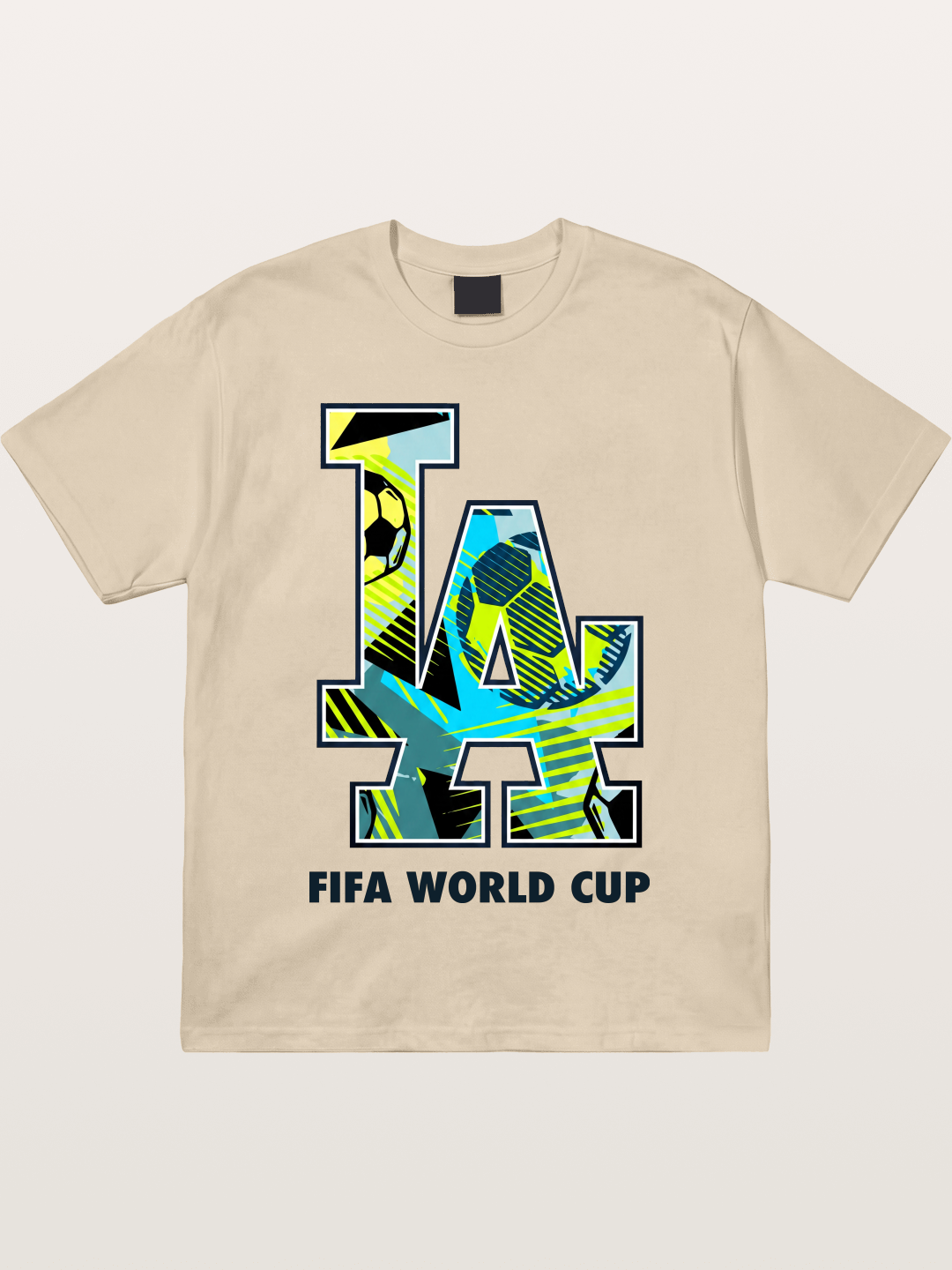 FIFA WC LA Geometric Soccer Fill Gildan T-shirt