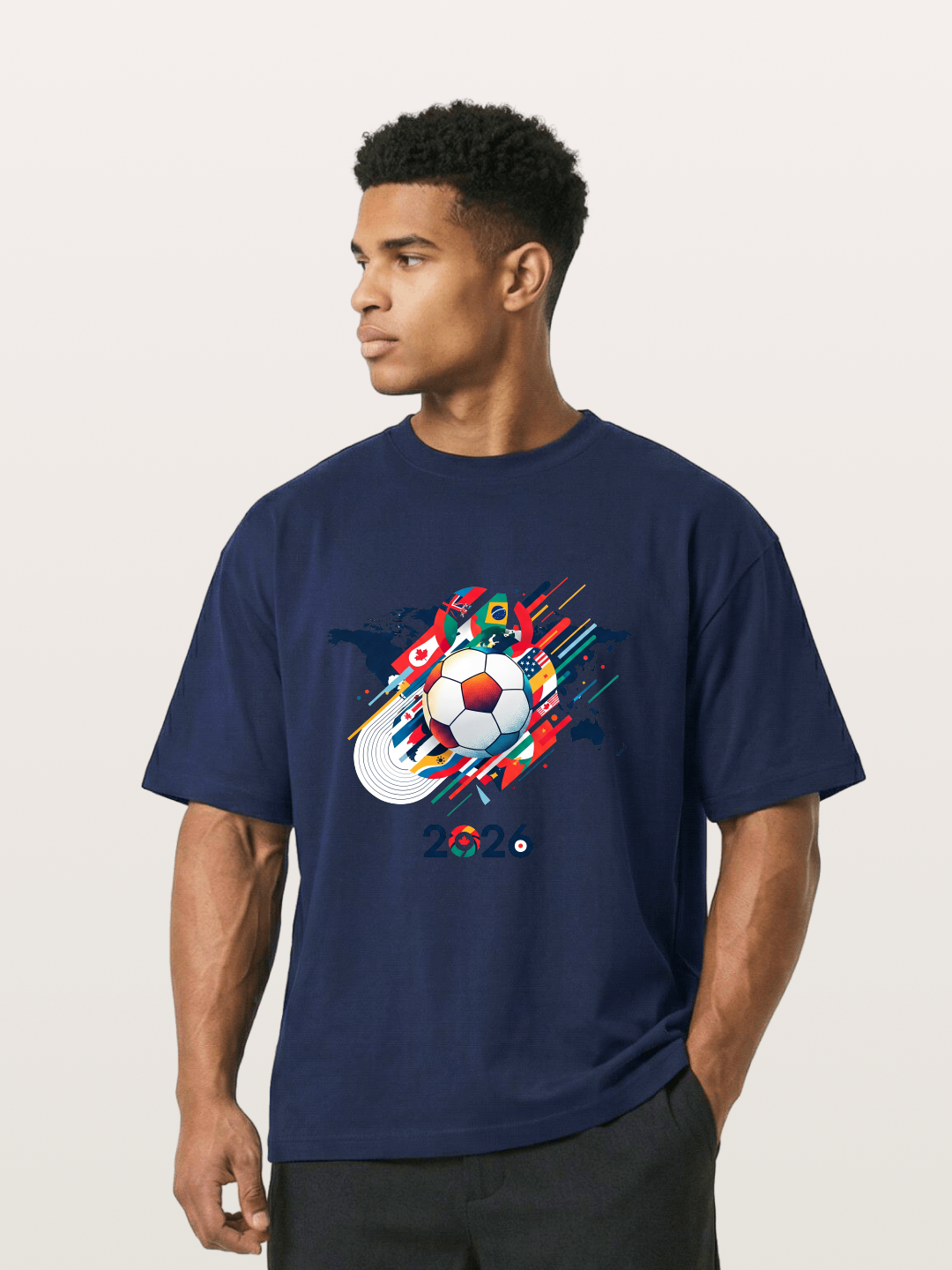 World Cup 2026 Global Flags Print Gildan T-shirt