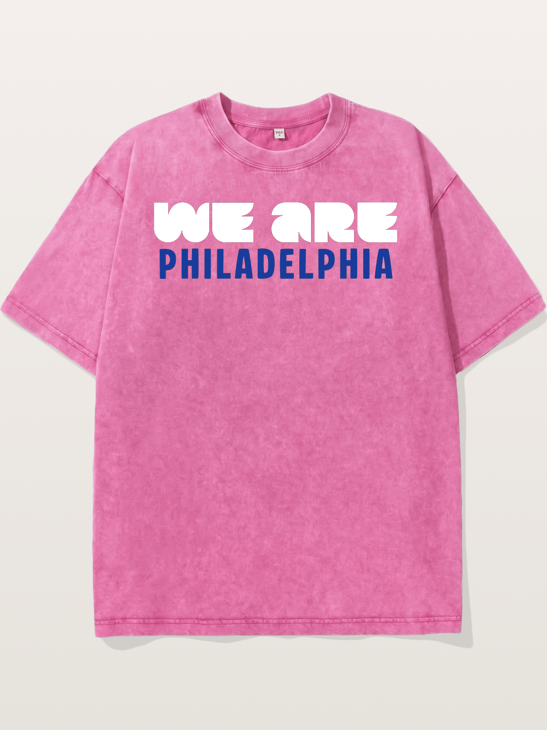 Philadelphia Navy Blue Bold Print Washed T-shirt