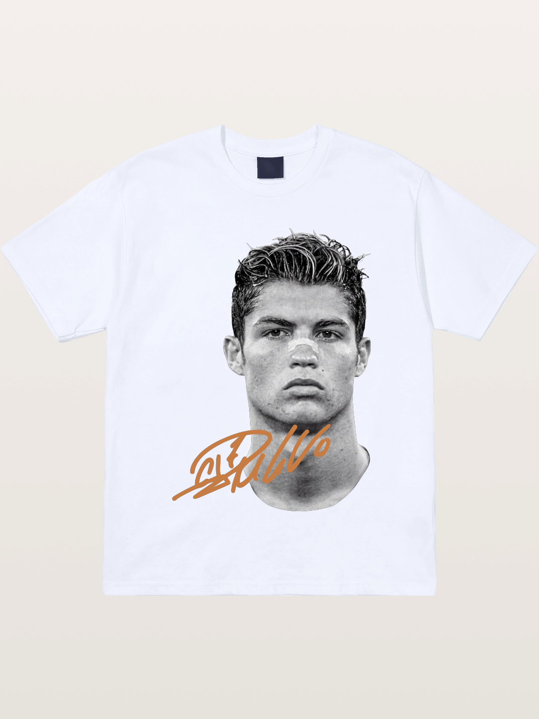Cristiano Ronaldo Black White Portrait Gildan T-shirt