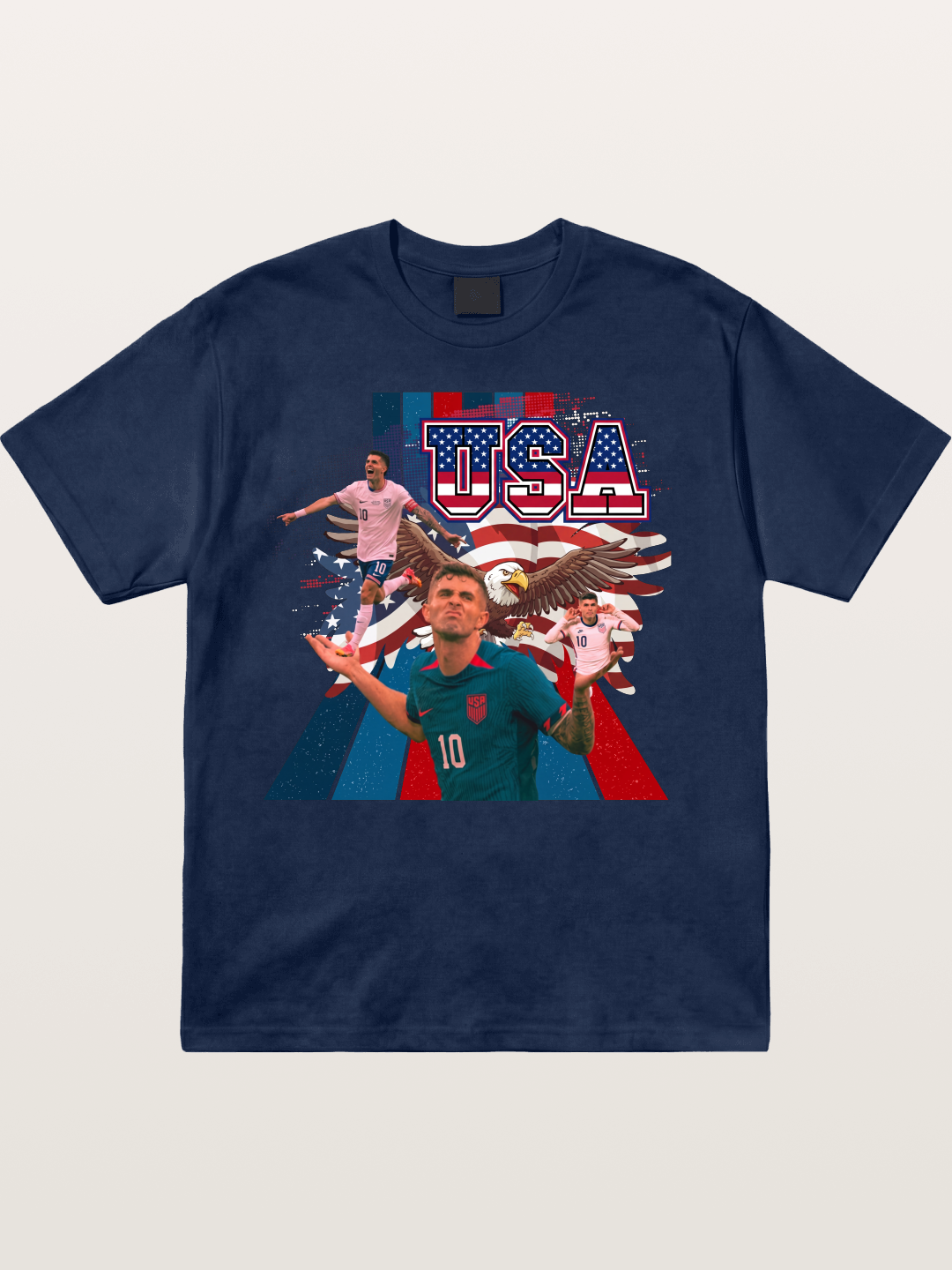 US Soccer Eagles And Two National Stars Cotton T-shirt