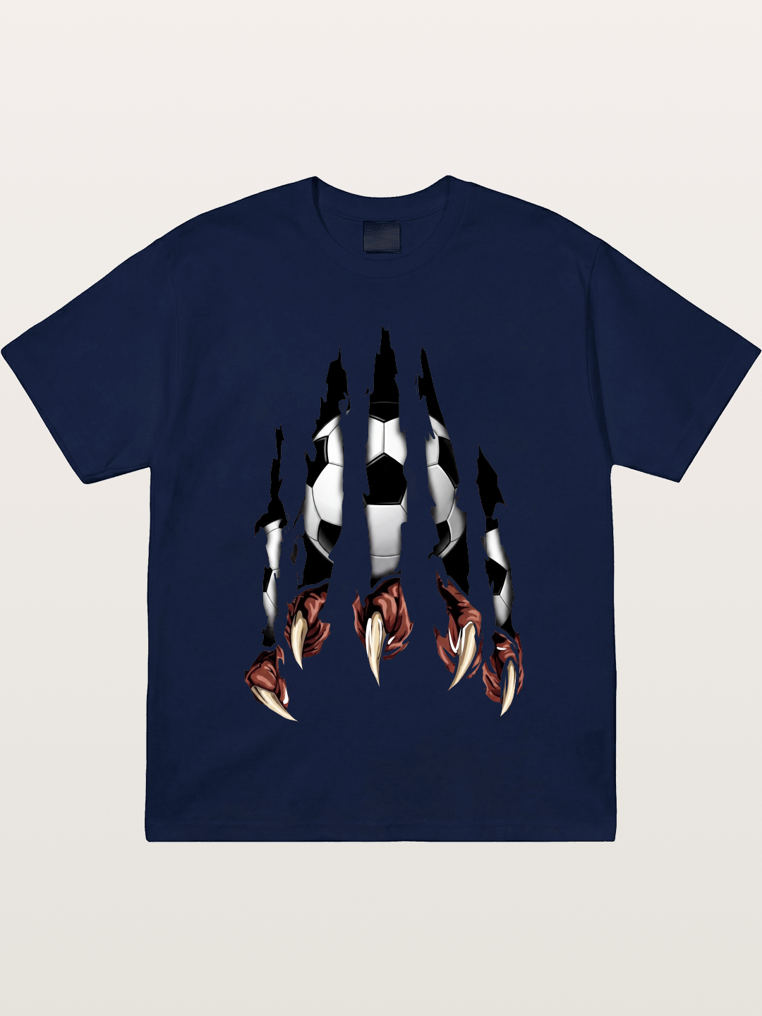 Claw Tear Soccer Reveal Print Gildan T-shirt