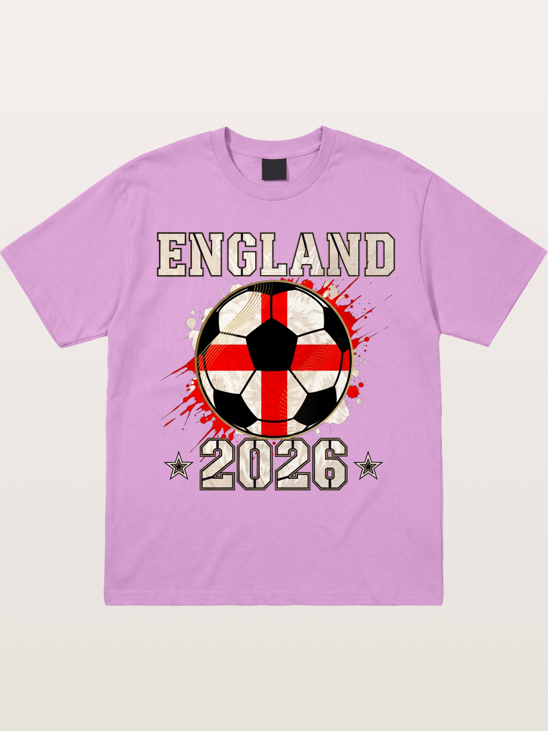 England 2026 Soccer Cross Flag Gildan T-shirt