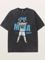 Messi ¿Qué Mirá Bobo Argentin Washed T-shirt