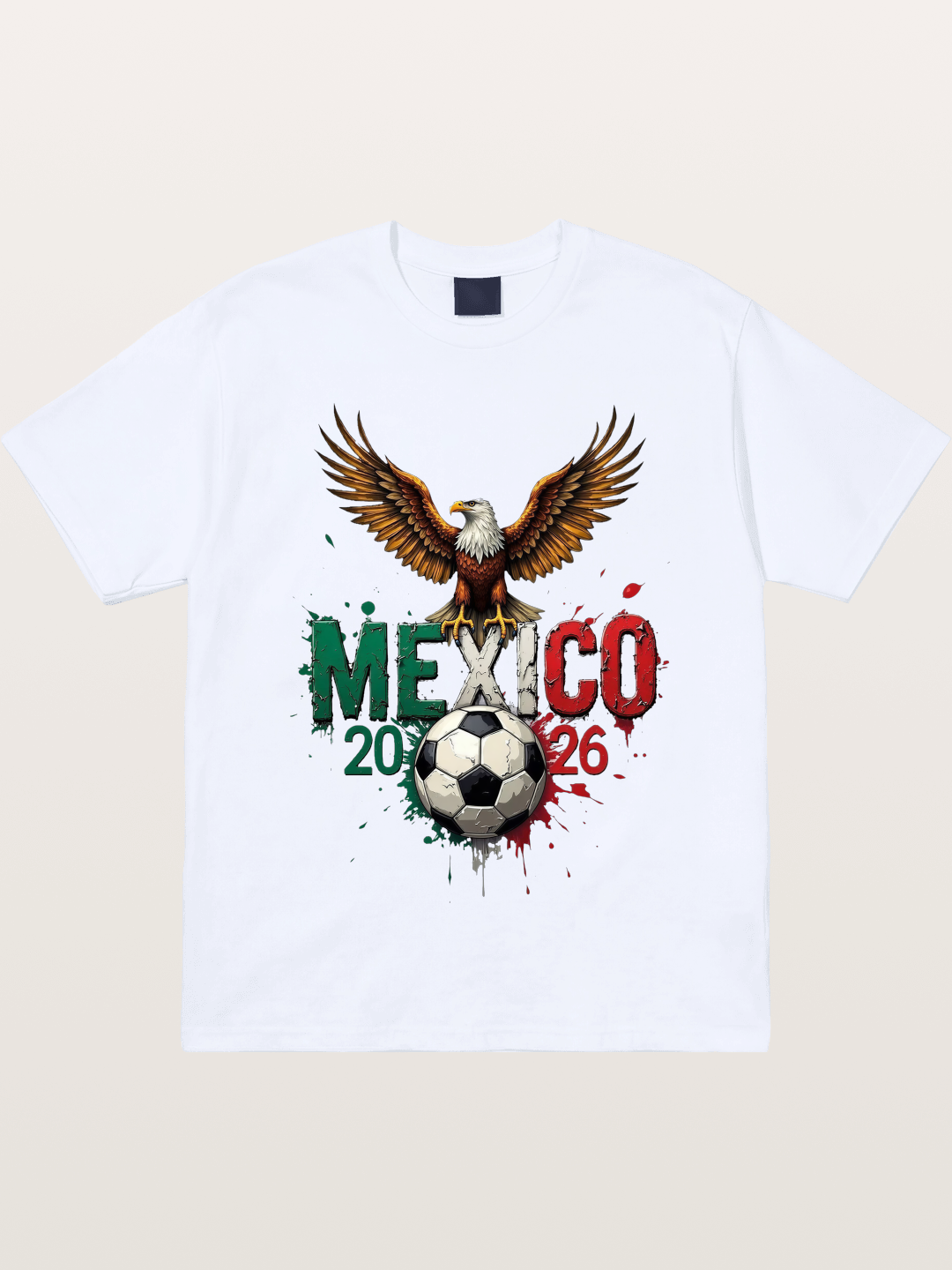 Mexico 2026 WC Eagle Print Gildan T-shirt