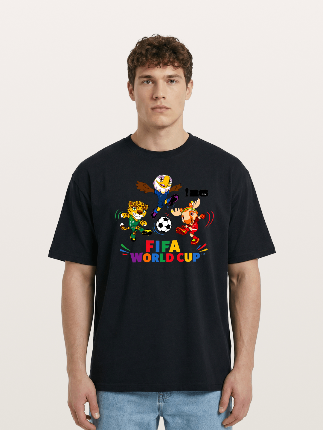 FIFA World Cup Mascots Print Cotton T-shirt