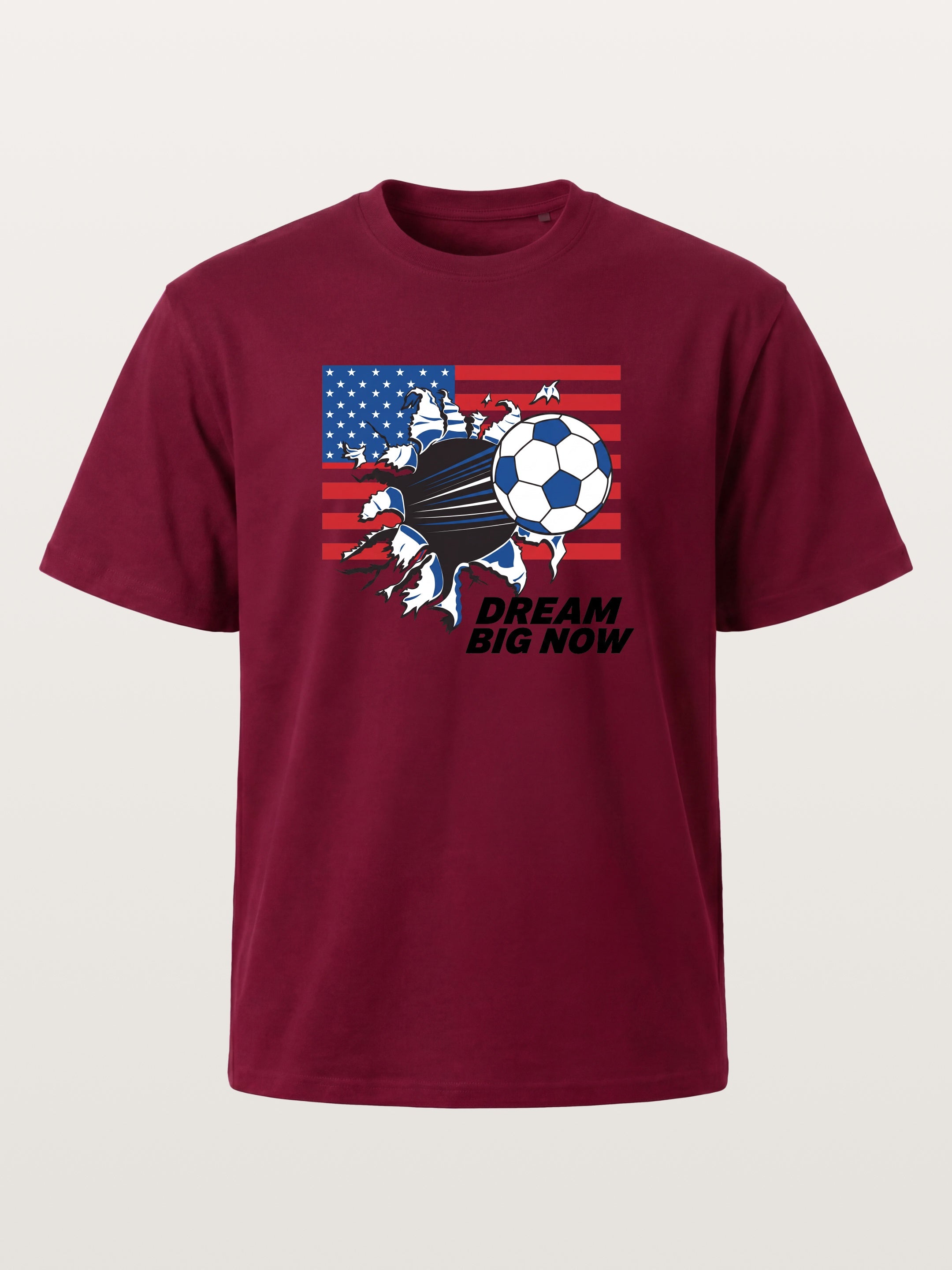 Torn Flag Soccer Explosion Design Gildan T-shirt