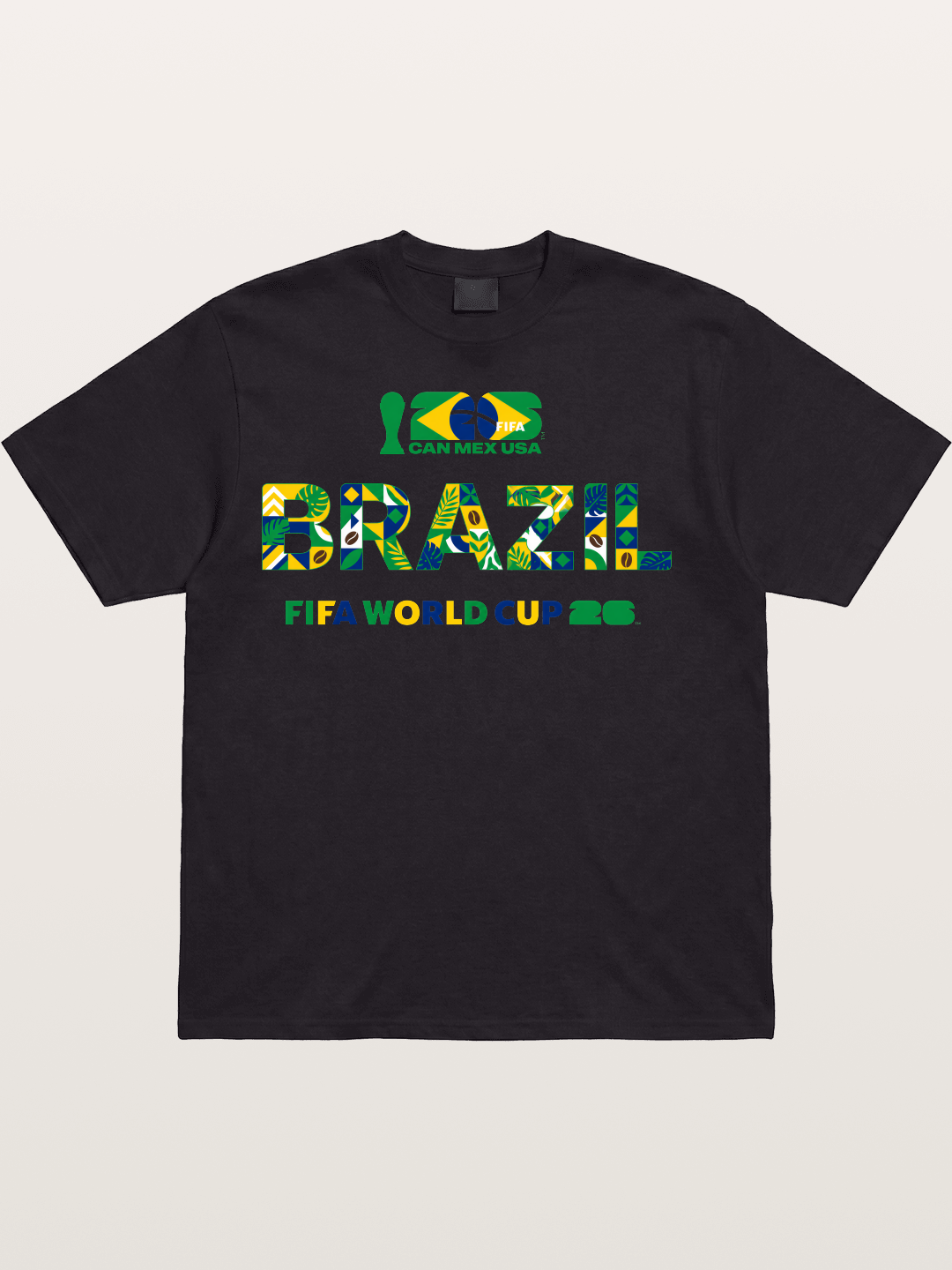 Brazil 2026 Floral Pattern Art Cotton T-shirt