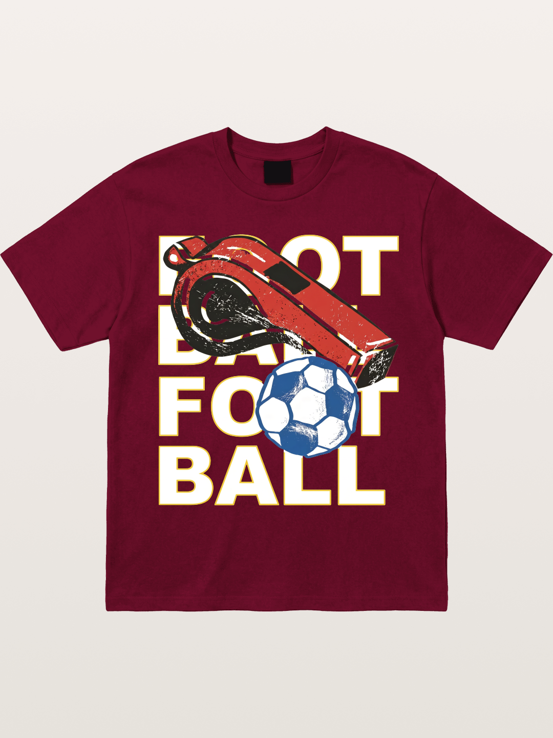 Retro Whistle Football Art Gildan T-shirt