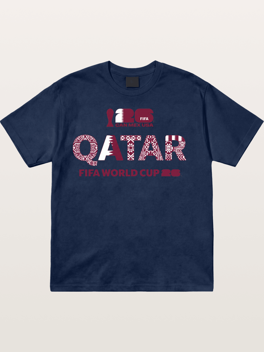 Qatar 2026 Geometric Ornament Art Cotton T-shirt