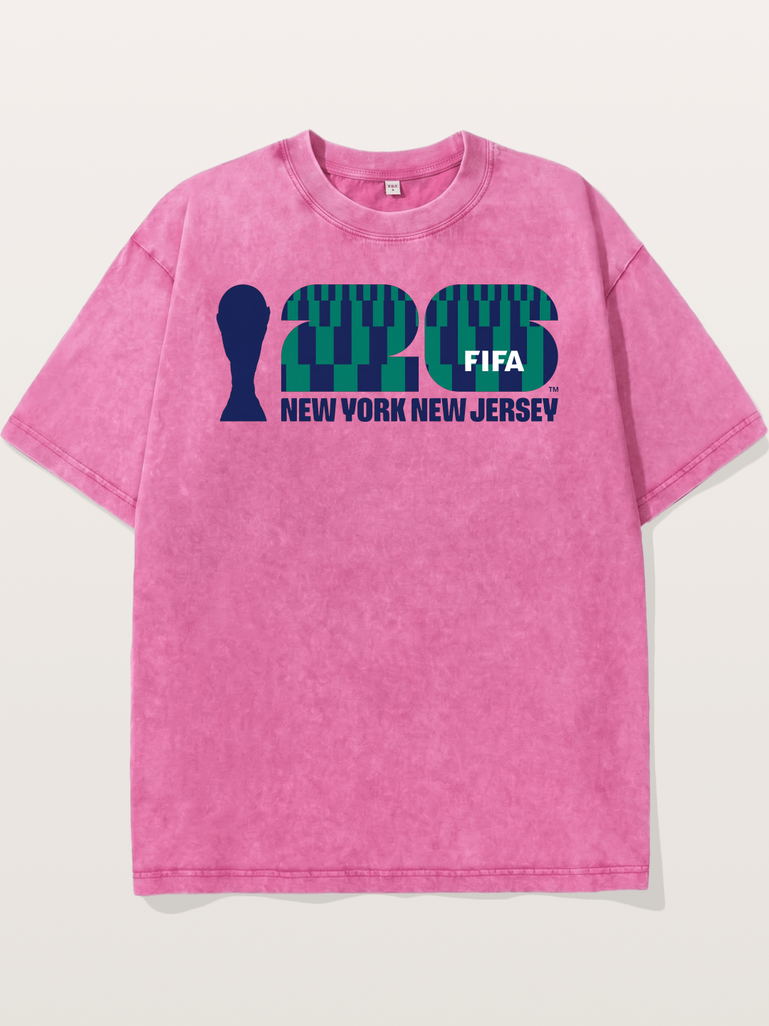 NYNJ WC 2026 Blue Geometric Logo Washed T-shirt