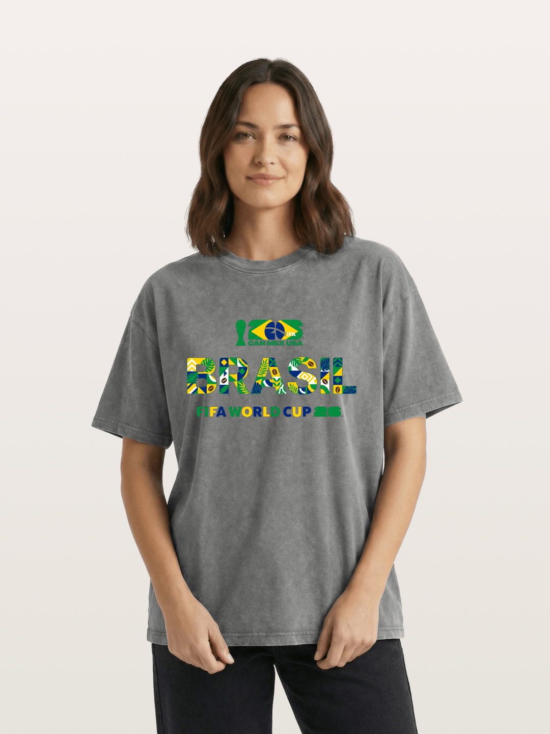 Brasil 2026 Tropical Graphic Washed T-shirt