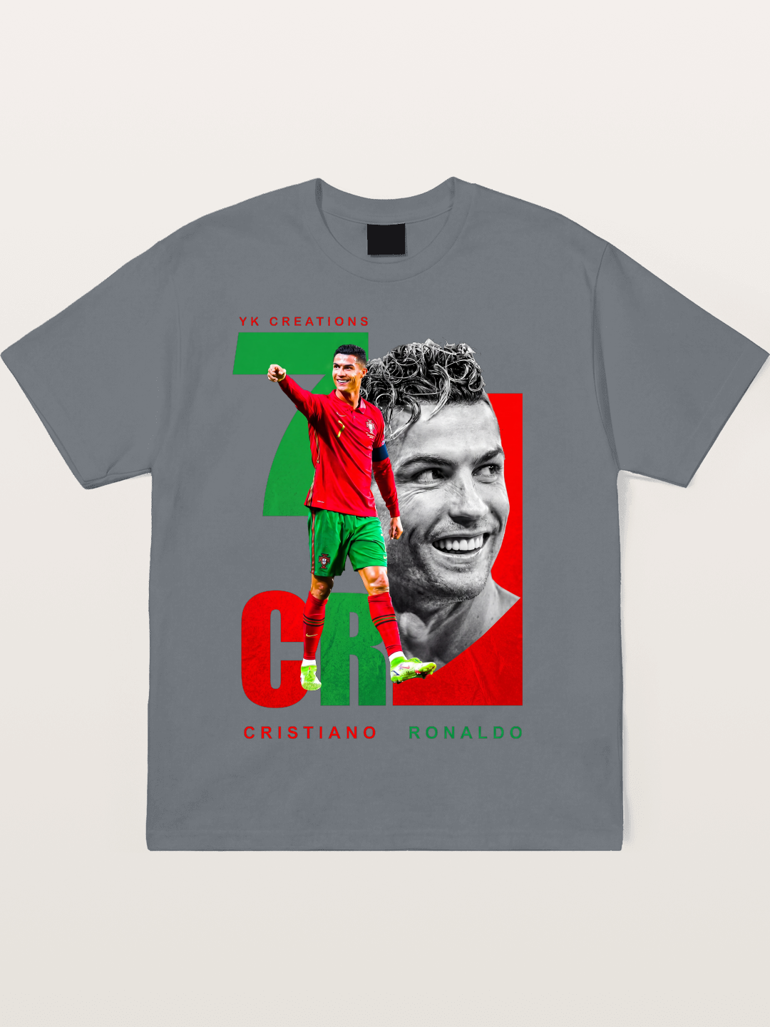 Ronaldo Portugal Dual Montage Cotton T-shirt