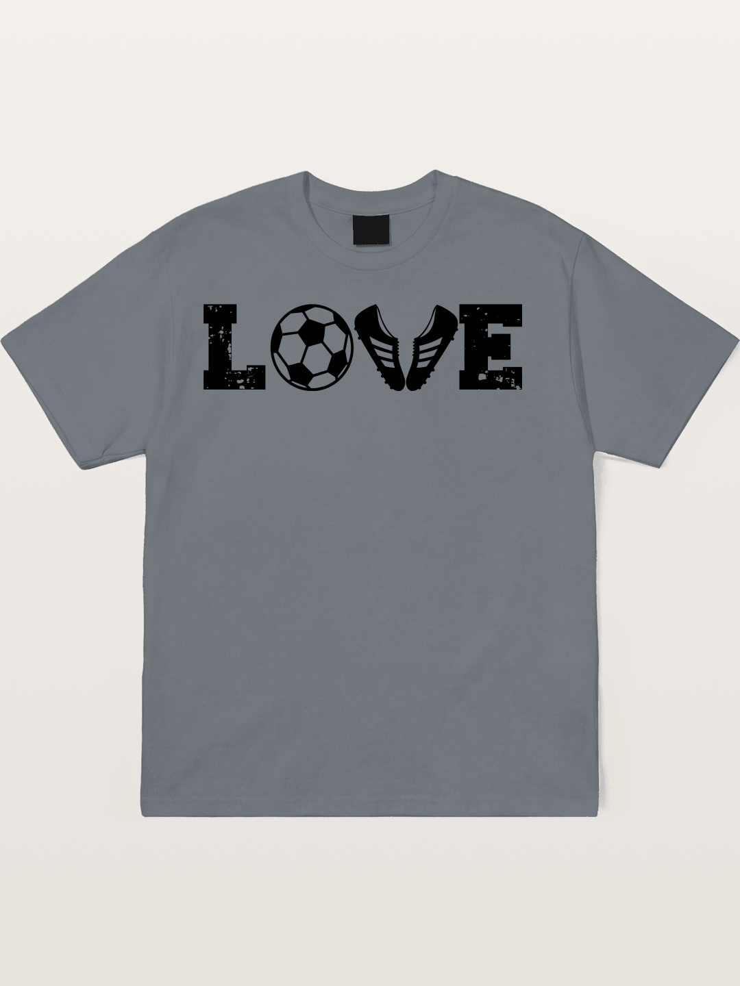Soccer Love Wordmark With Cleats Cotton T-shirt