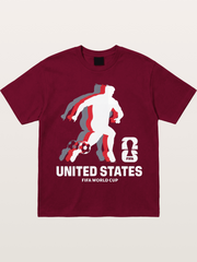 USA WC 2026 Soccer Player Silhouette Gildan T-shirt