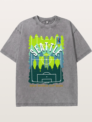 Seattle WC 2026 Forest Soccer Pitch Washed T-shirt