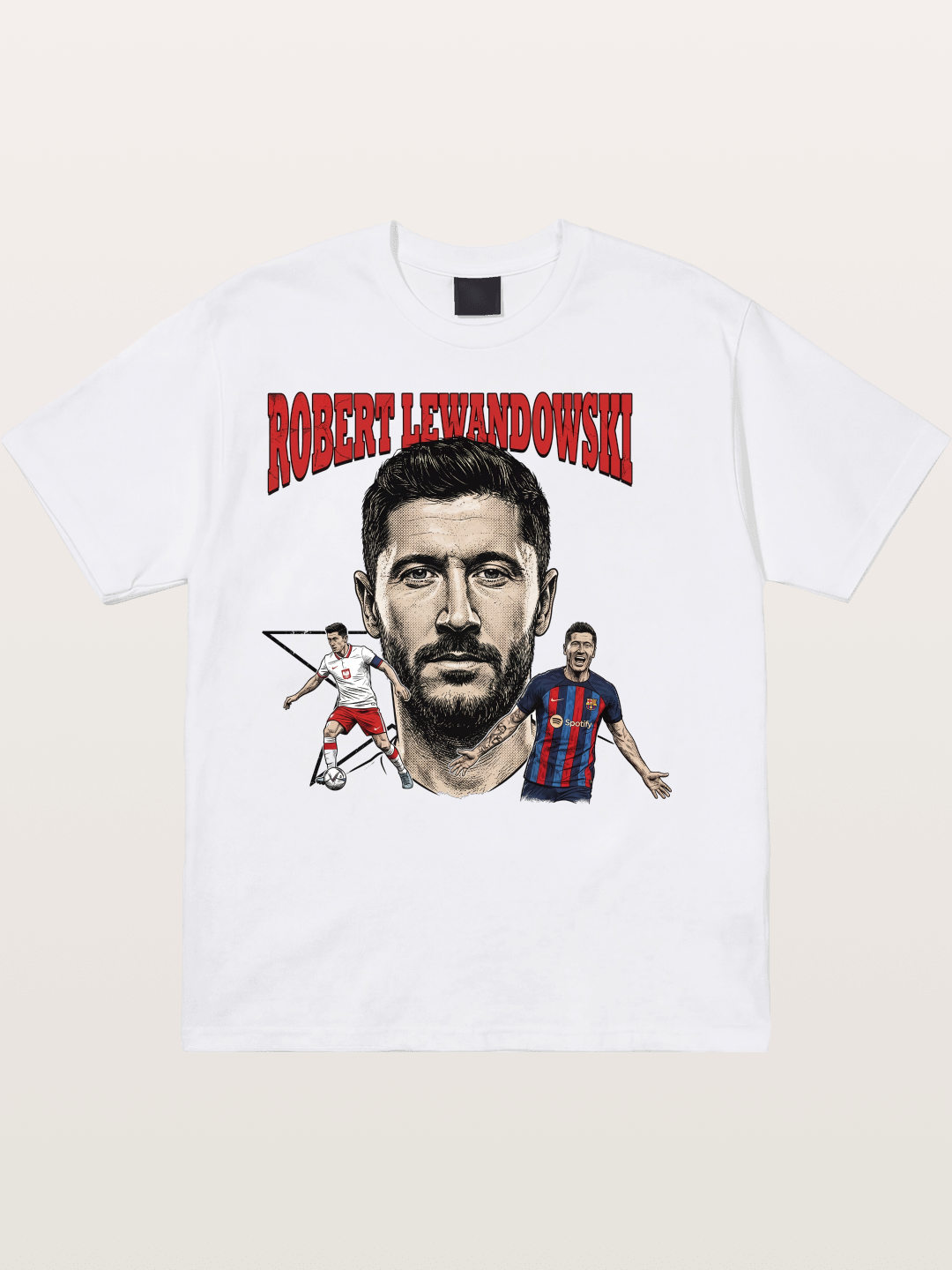 Robert Lewandowski Football Art Cotton T-shirt