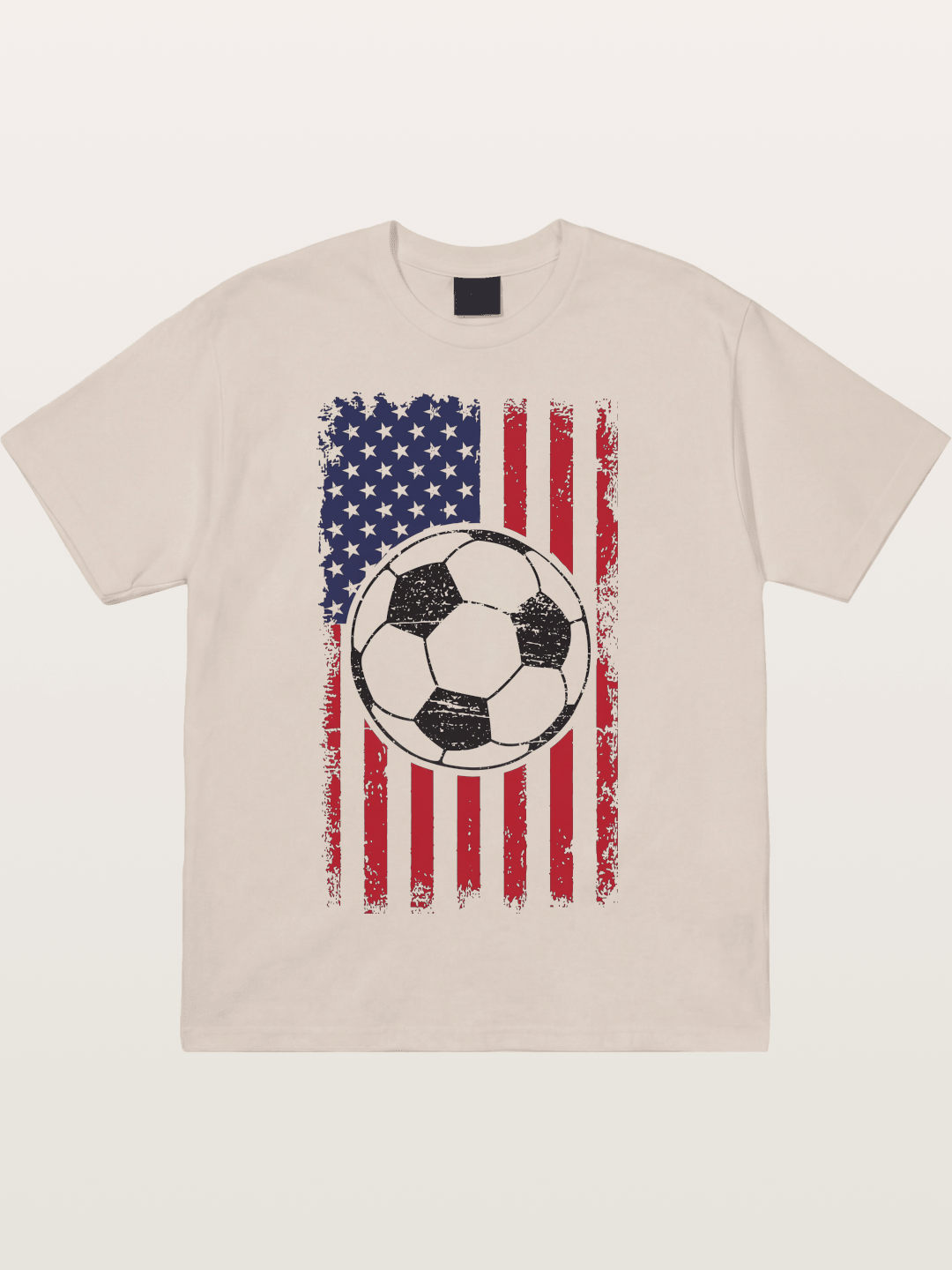 USA Flag Soccer Ball 2026 Vintage Cotton T-shirt