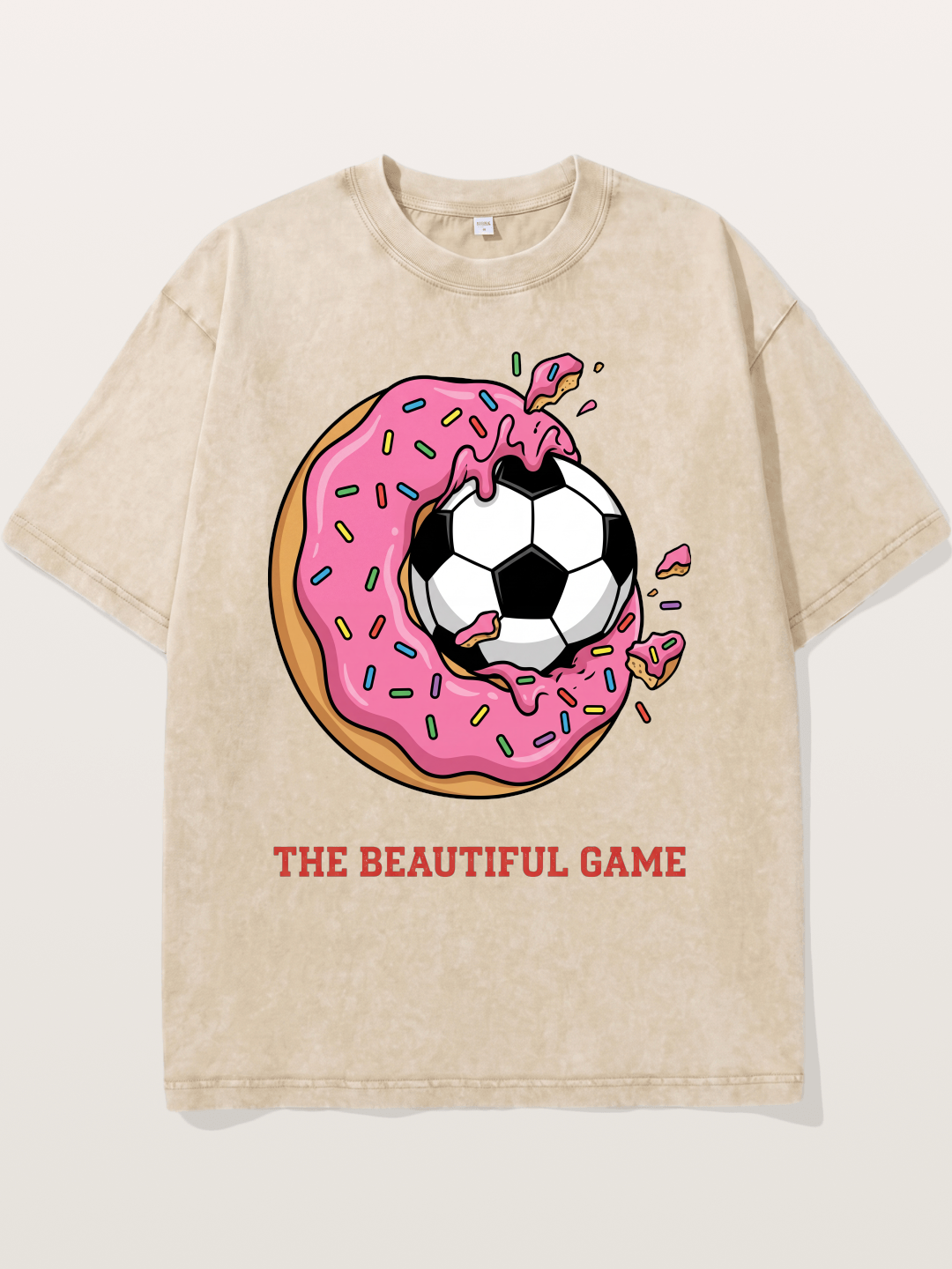 Donut Soccer Sweet Game Art Washed T-shirt