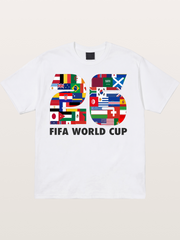 2026 World Cup Nations Flags Collage Cotton T-shirt