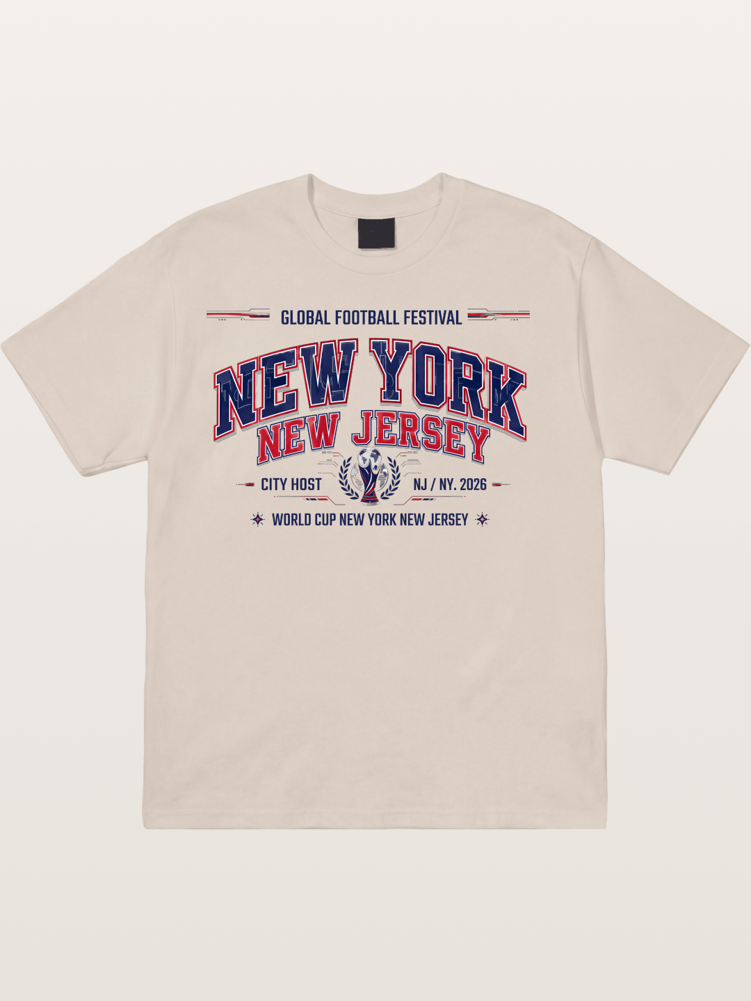 NYC New Jersey 2026 WC Badge Cotton T-shirt