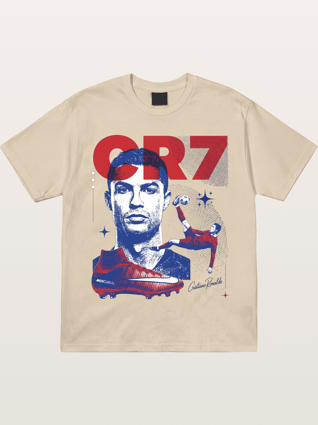 CR7 Retro Halftone Print Gildan T-shirt
