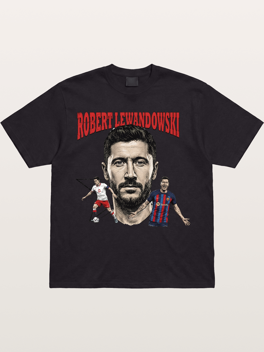 Robert Lewandowski Football Art Gildan T-shirt