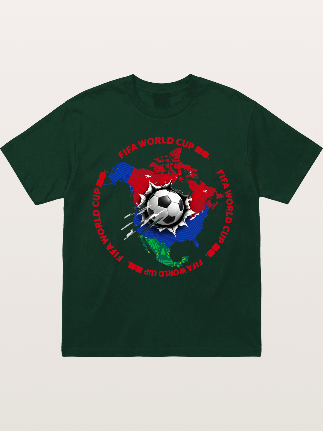 Soccer Ball Americas Burst Design Gildan T-shirt
