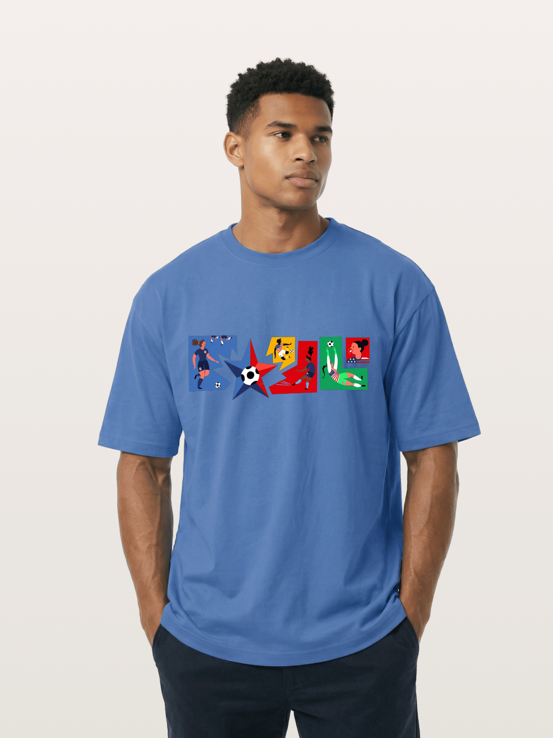 USA Women Soccer Collage Art Gildan T-shirt