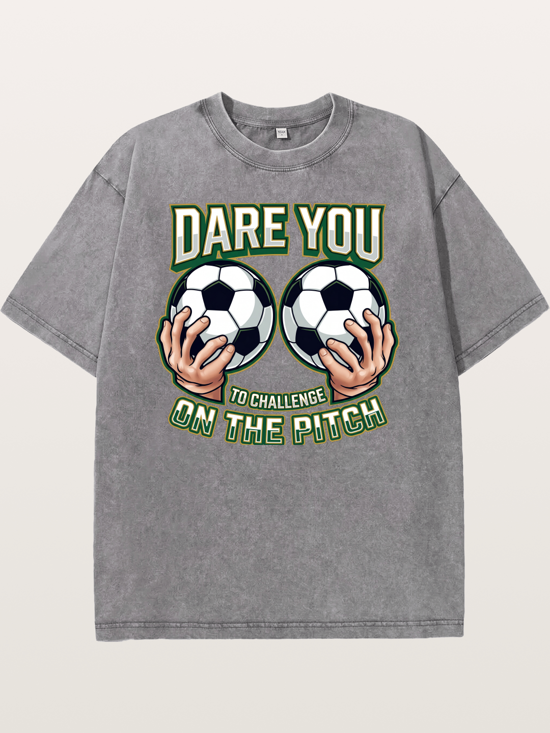 Dare You Challenge Pitch Art Washed T-shirt