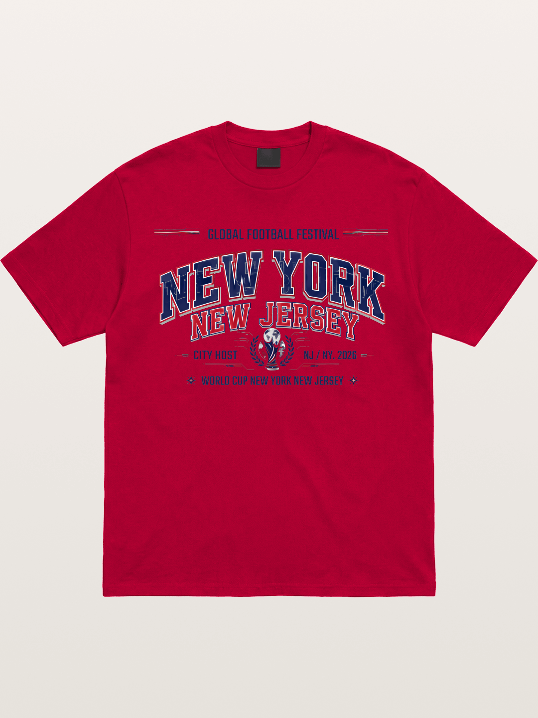 NYC New Jersey 2026 WC Badge Gildan T-shirt