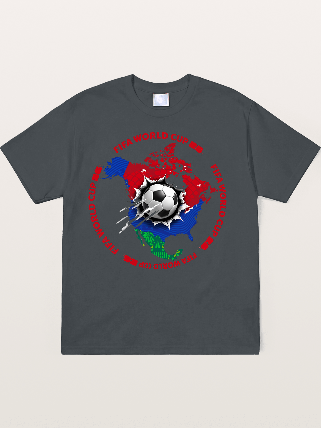 Soccer Ball Americas Burst Design Soft-Stay T-shirt