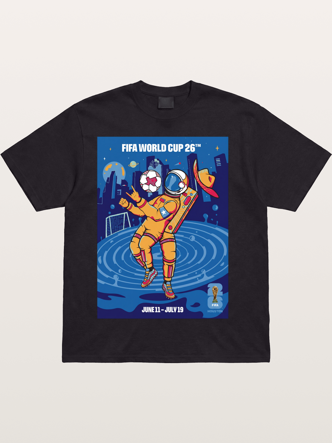 WC 2026 Astronaut Soccer Player Cotton T-shirt