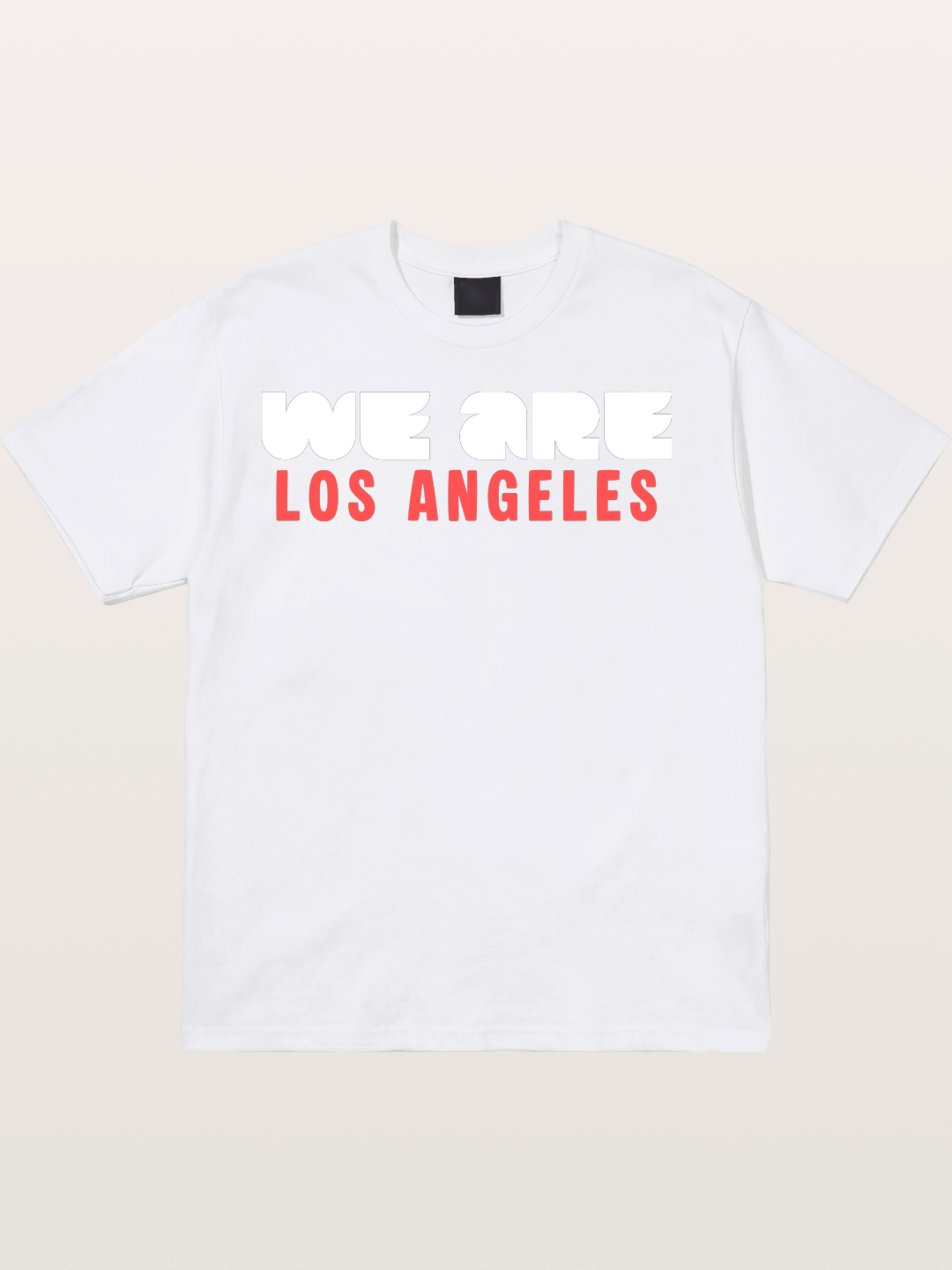 Los Angeles Red-Blue Typo Cotton T-shirt