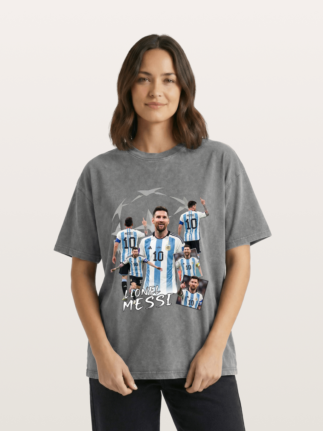 Lionel Messi Career Tribute Washed T-shirt