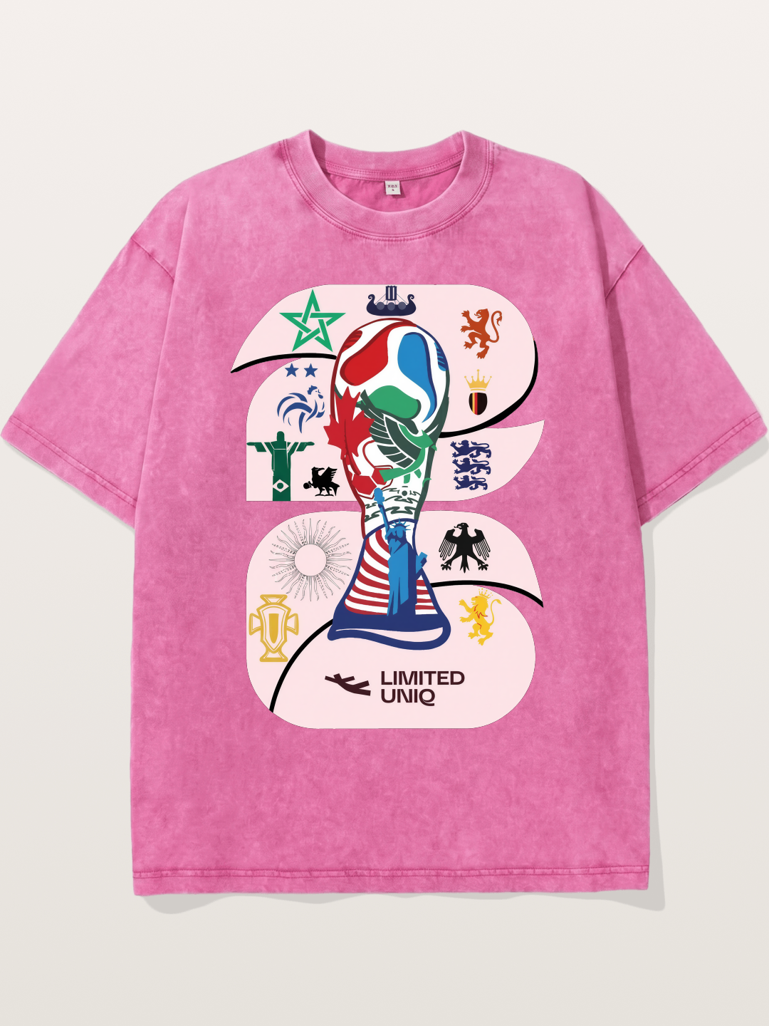 2026 World Cup Trophy Collage Washed T-shirt