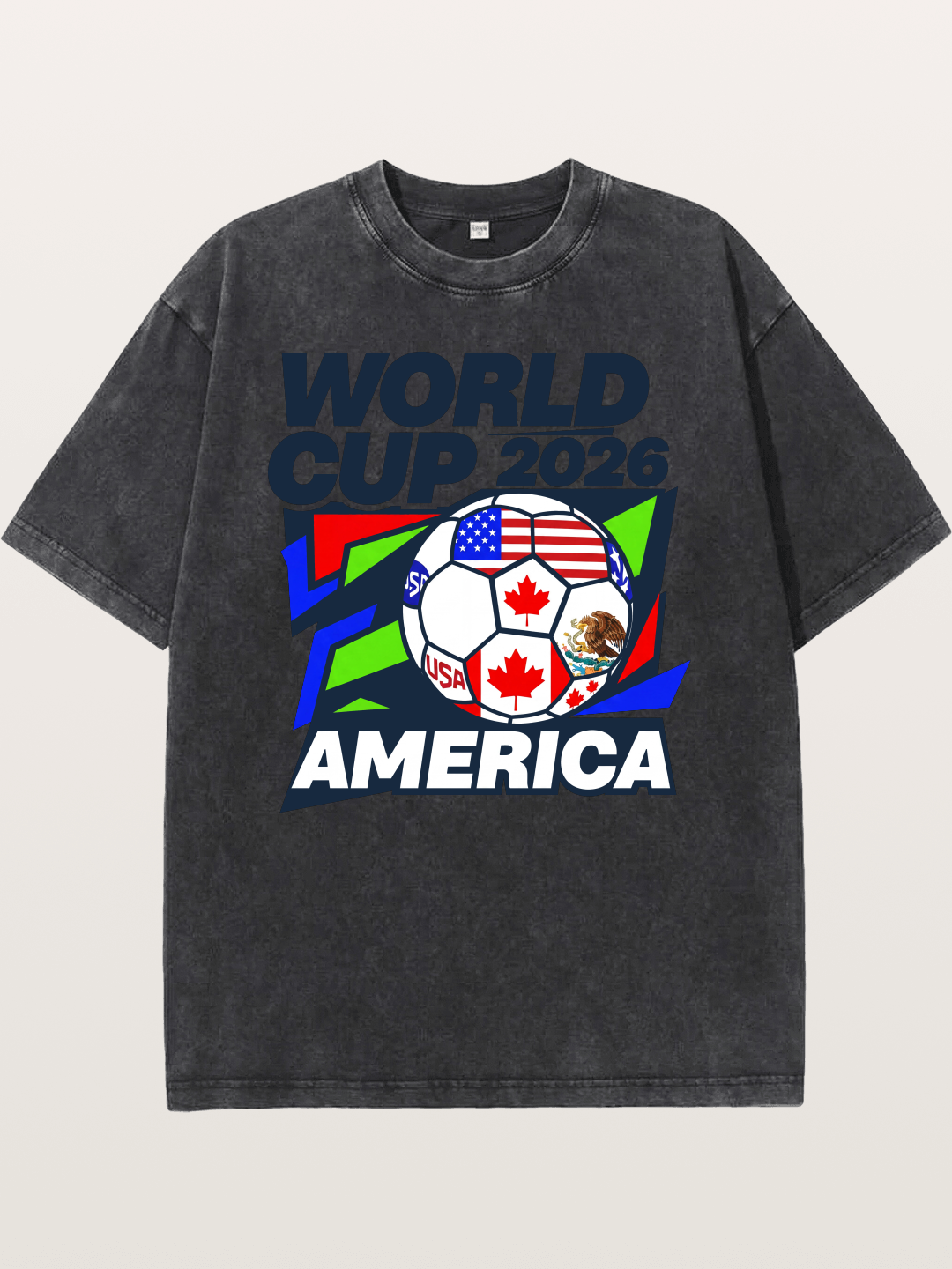 World Cup 2026 America Geometric Washed T-shirt