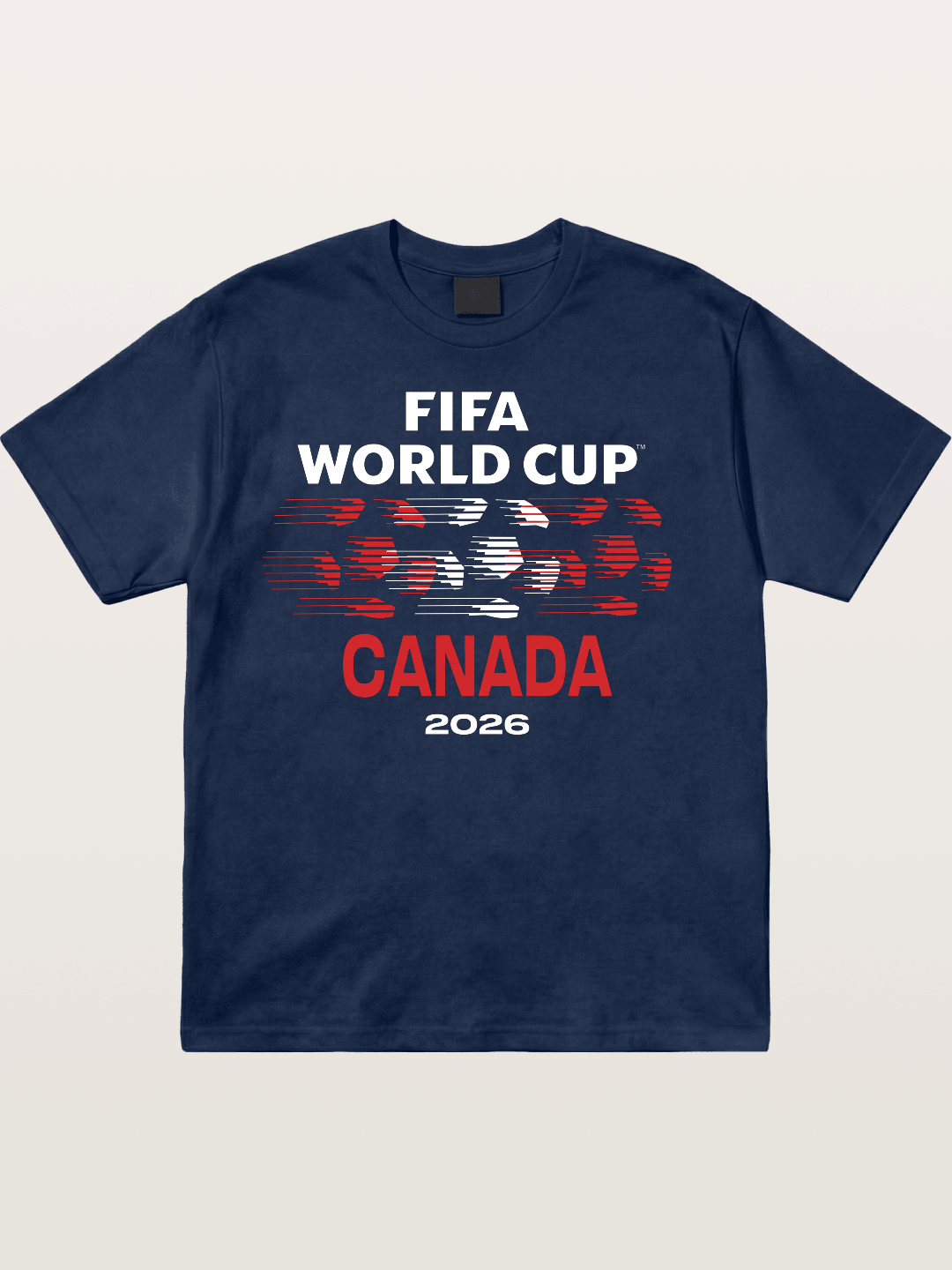 Canada WC 2026 Speed Text Design Cotton T-shirt