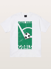 Chase Your Goals Green Poster Cotton T-shirt