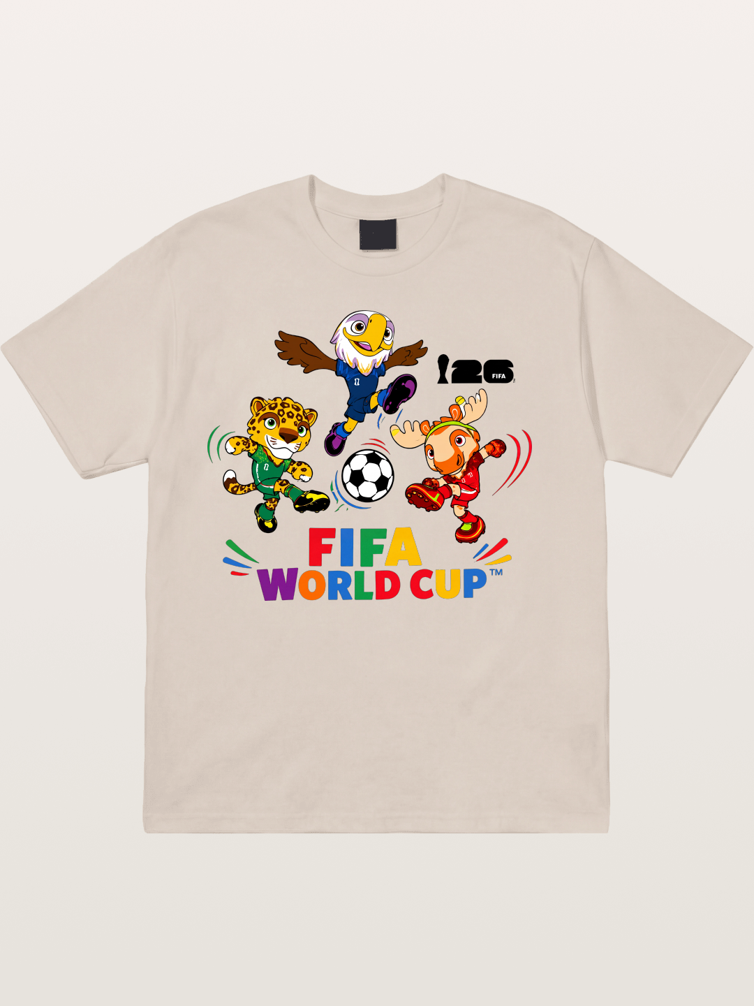 FIFA World Cup Mascots Print Cotton T-shirt