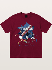 France Football Stars With Map Gildan T-shirt